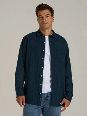 American Tall Navy Flannel Shirt Size 2XL